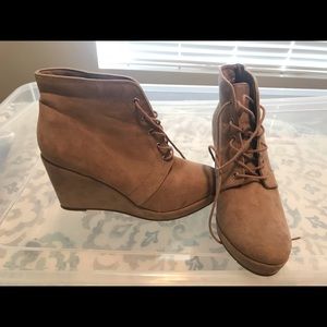 Tan booties